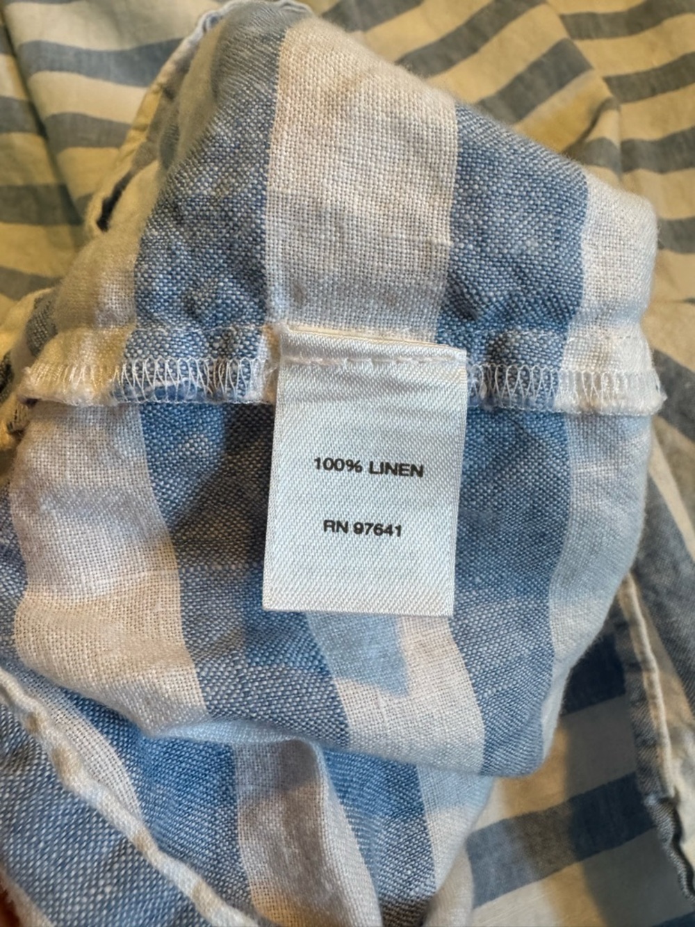 J. Jill Blue and White Striped Linen Dress - 1X - Picture 8 of 8